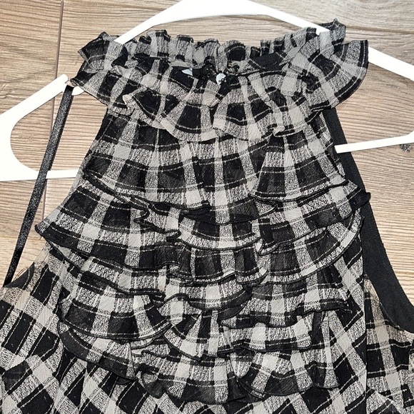 INC Women's black and grey sleeveless belted dress, Size 4 - Picture 4 of 9